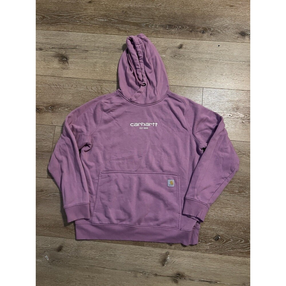 Carhartt Force Womens Purple Pullover Hooded Sweatshirt Size Large